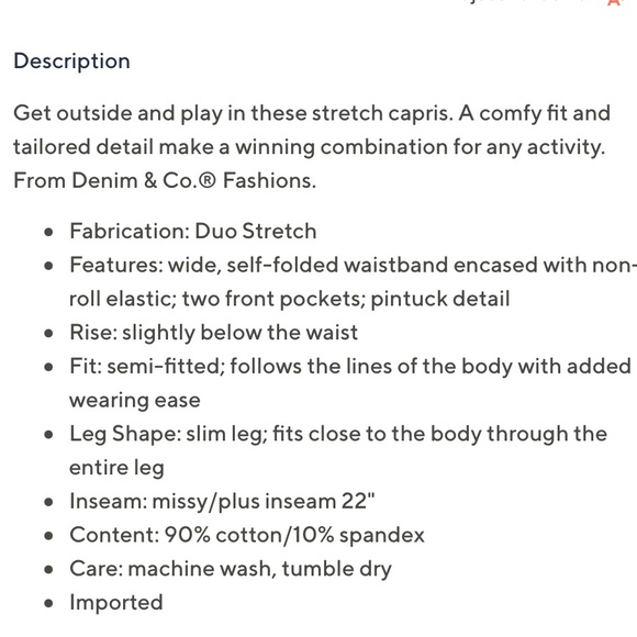 Women's Denim & Co Active Duo Stretch Crop Leggings Sz Large - Picture 8 of 8